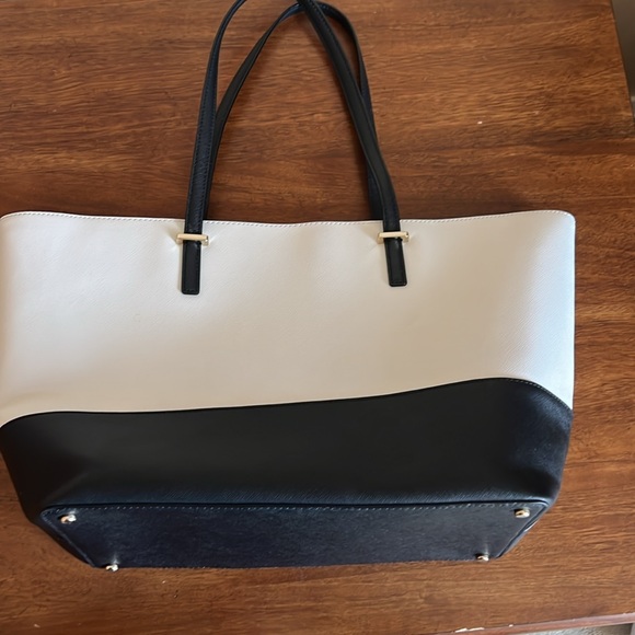 Kate Spade Two Tone Ivory and Black Tote Bag - Picture 9 of 15